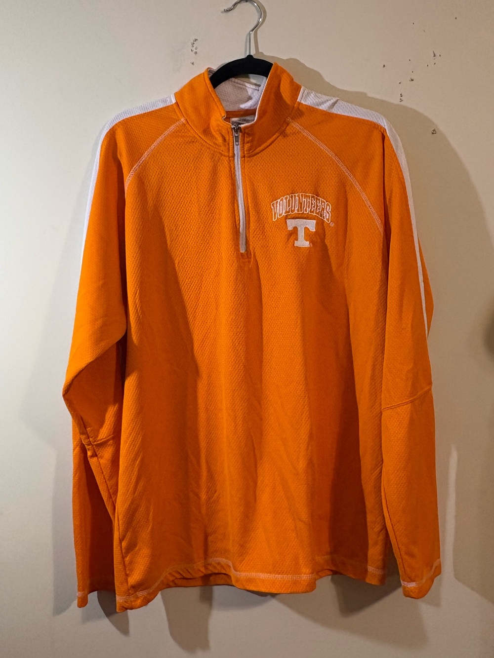 University of Tennessee Orange Quarter-Zip Pullover Jacket mens XL lightweight